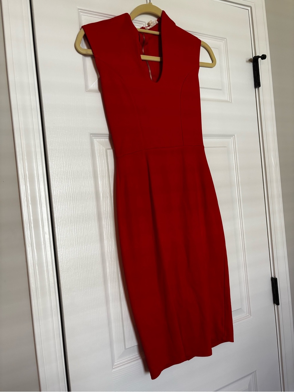 Rolla Coster Crimson Midi Dress with Keyhole